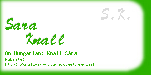 sara knall business card